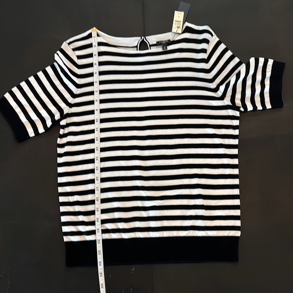 🎉Host Pick🎉Talbots Womens Black & White Lightweight Sweater Size Petite Large - Picture 6 of 10